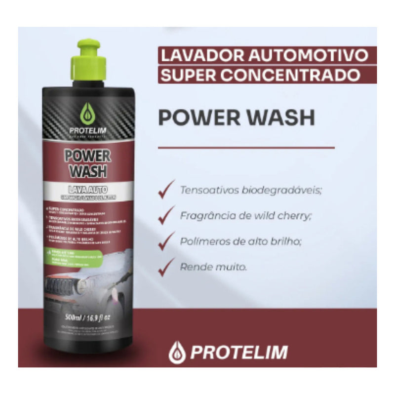 Shampoo Automotivo Power Wash 500ml Protelim