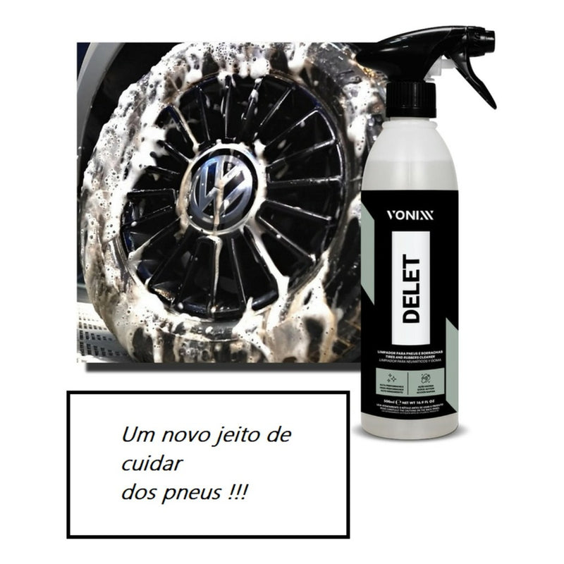 Delet Limpador Para Pneus E Borrachas 500ml Vonixx