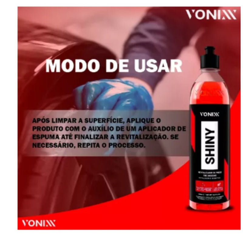 Shiny Revitalizador Pneu Pretinho Longa Duração Vonixx