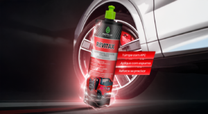 Revitax Protelim 500ml em destaque, revitalizador e protetor de plásticos automotivos com SiO2 e proteção UV
