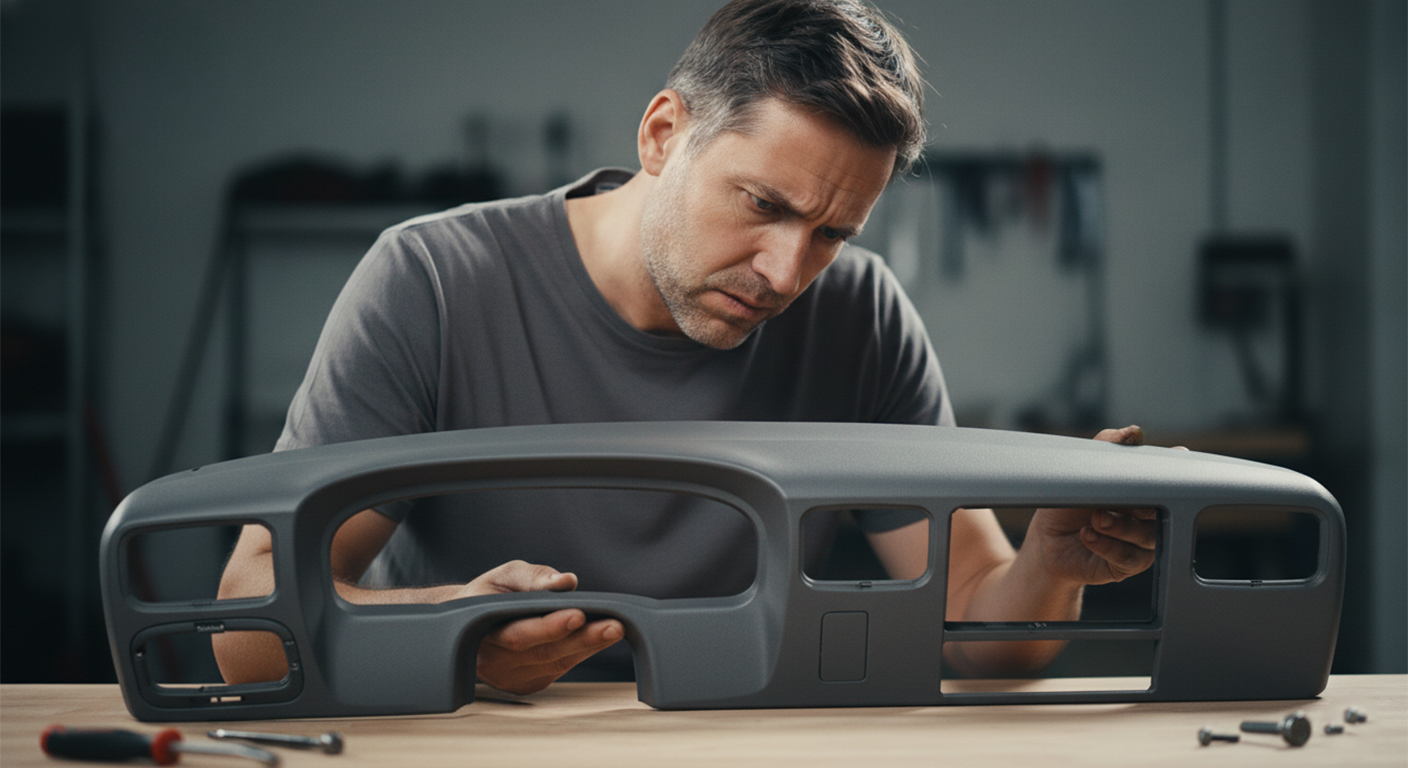 Pessoa verificando peças de reposição automotiva no motor do carro