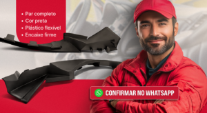 Acabamento churrasqueira Nissan Kicks 2016 a 2024 par preto