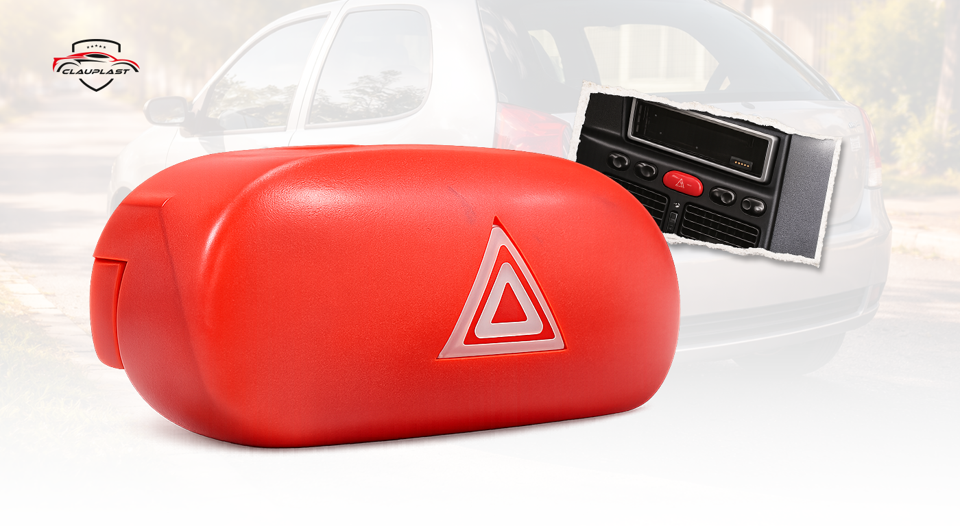 capa botão pisca alerta palio vermelha no painel